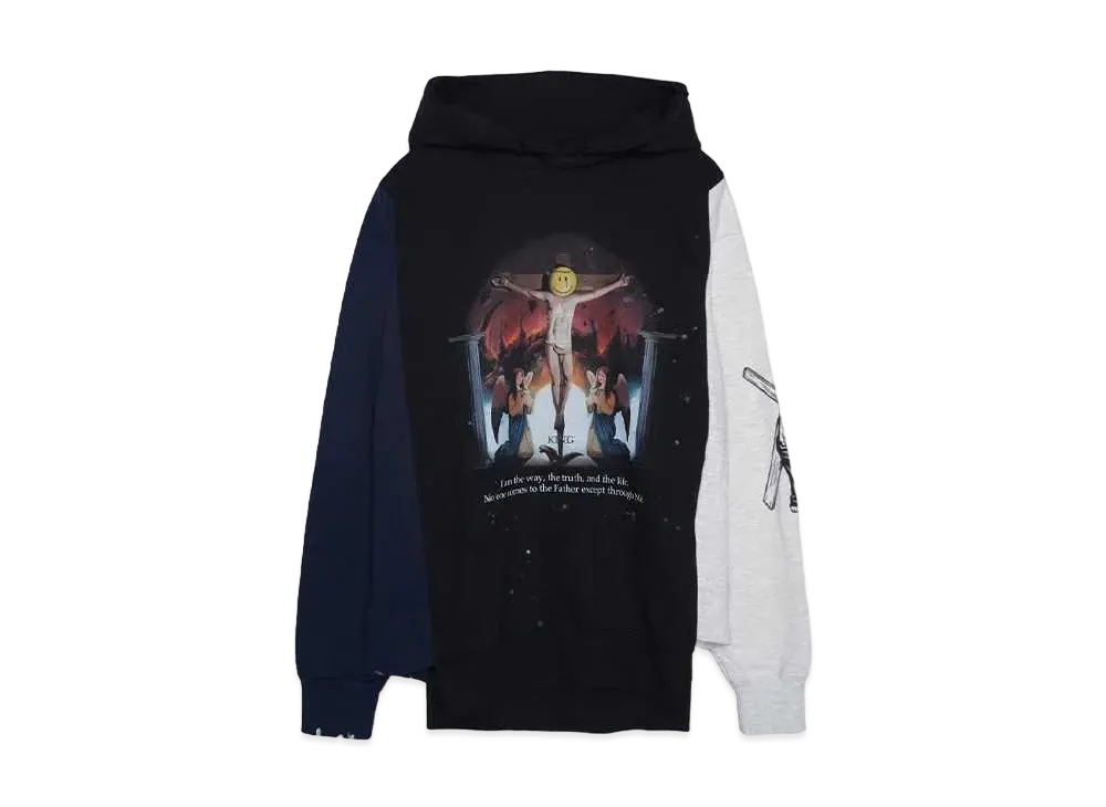 SOMEIT REBUILD HOODIE "NAVY/BLACK/GREY"