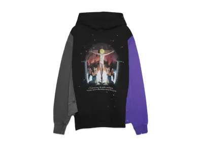 SOMEIT REBUILD HOODIE "CHARCOAL/BLACK/PURPLE"