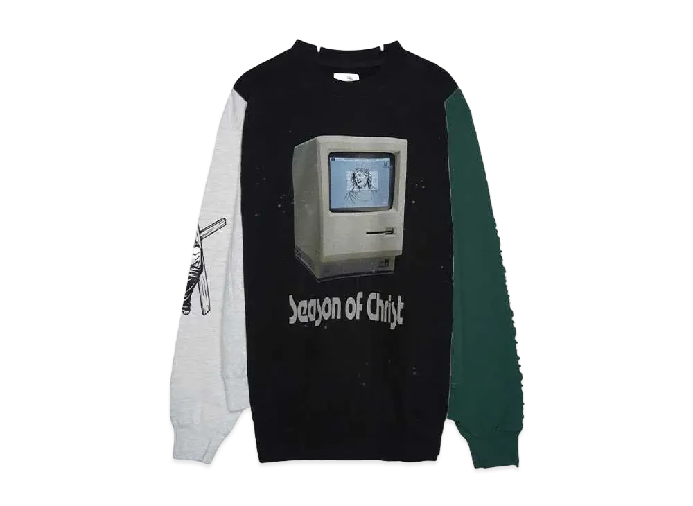 SOMEIT REBULID SWEAT SHIRTS "GREY/BLACK/CHARCOAL"