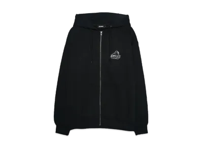 XLARGE BACKSIDE SLANTED OG ZIP HOODED SWEATSHIRT "BLACK"