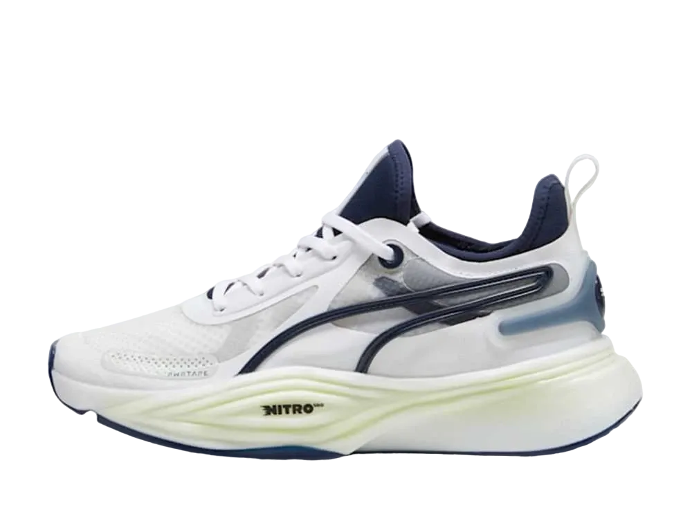 プーマ パワー ニトロ スクエアード "プーマホワイト/クラブネイビー"