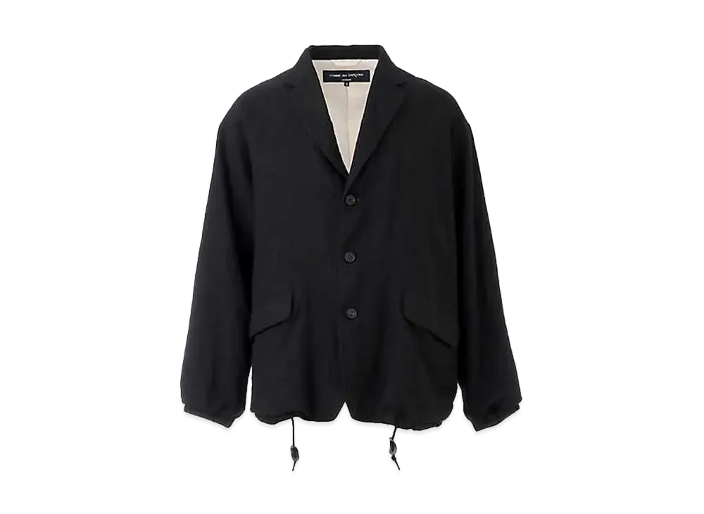 COMME des GARCONS HOMME Wool Serge Product Shrinking "Black"