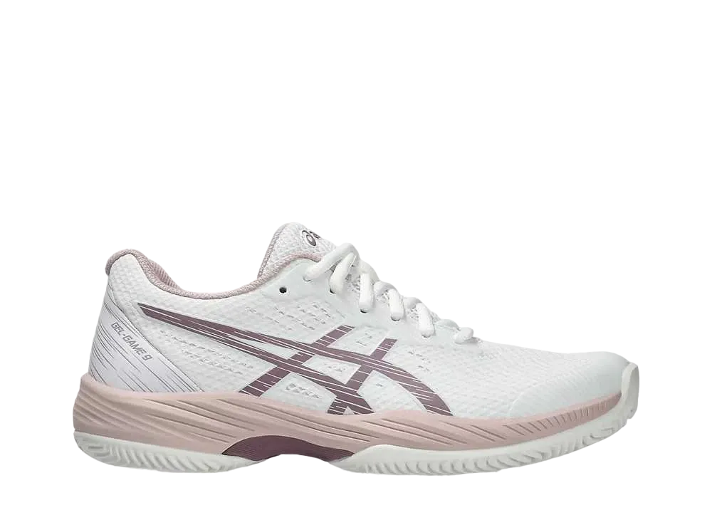 アシックス ウィメンズ ゲルゲーム9 CLAY/OC "ホワイト/ダスティモーブ"