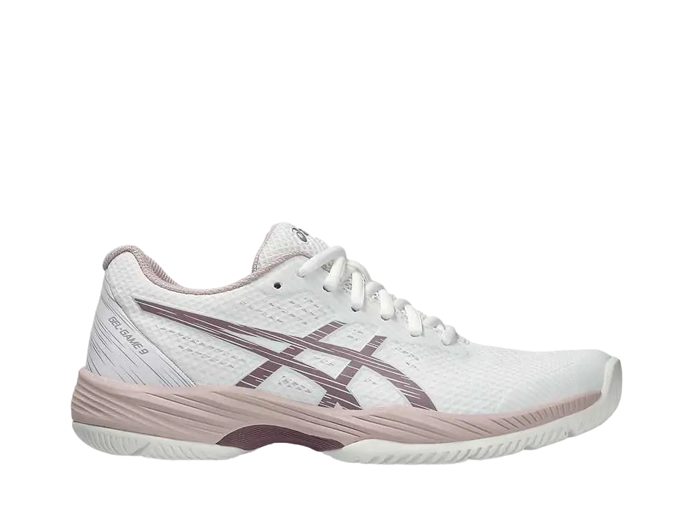 アシックス ウィメンズ ゲルゲーム9 "ホワイト/ダスティモーブ" (オールコート)