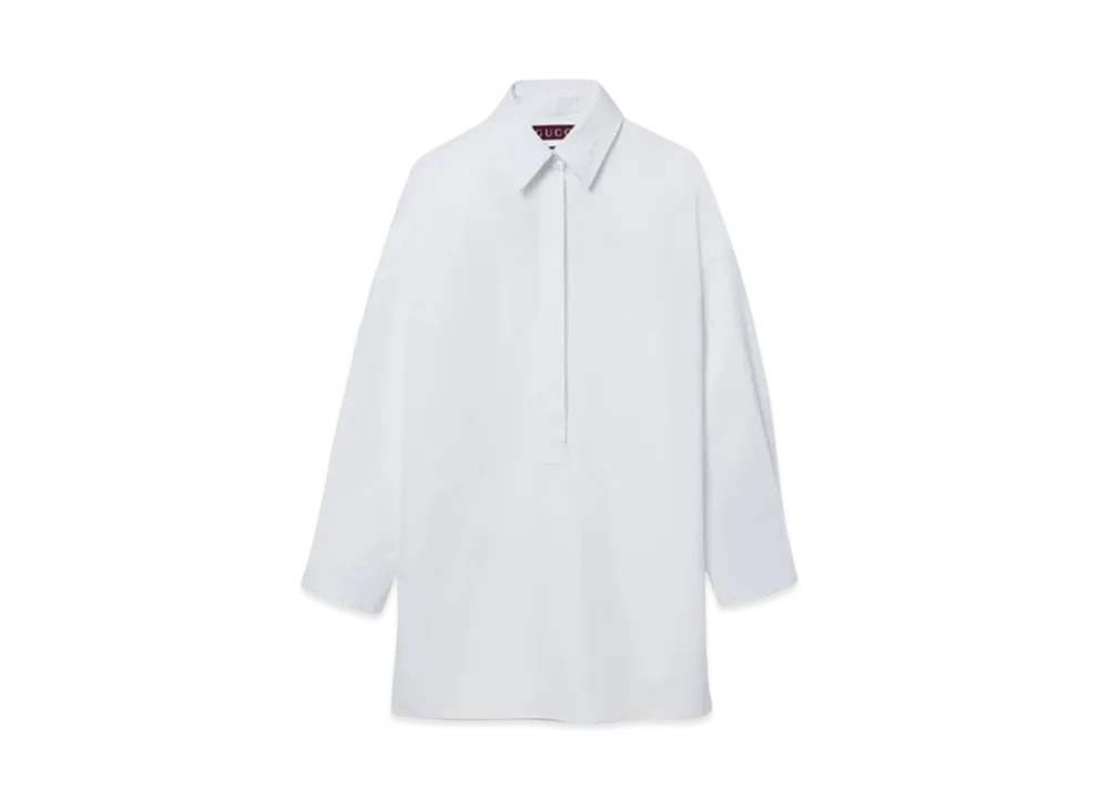 GUCCI Heavy Cotton Poplin Shirt "White"