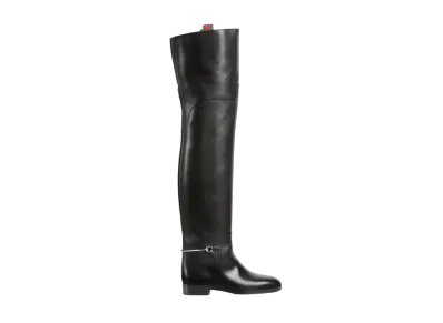 GUCCI Women's Slim Horsebit Knee High Boot "Black"
