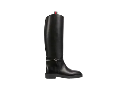 GUCCI Women's Slim Horsebit Boot "Black"