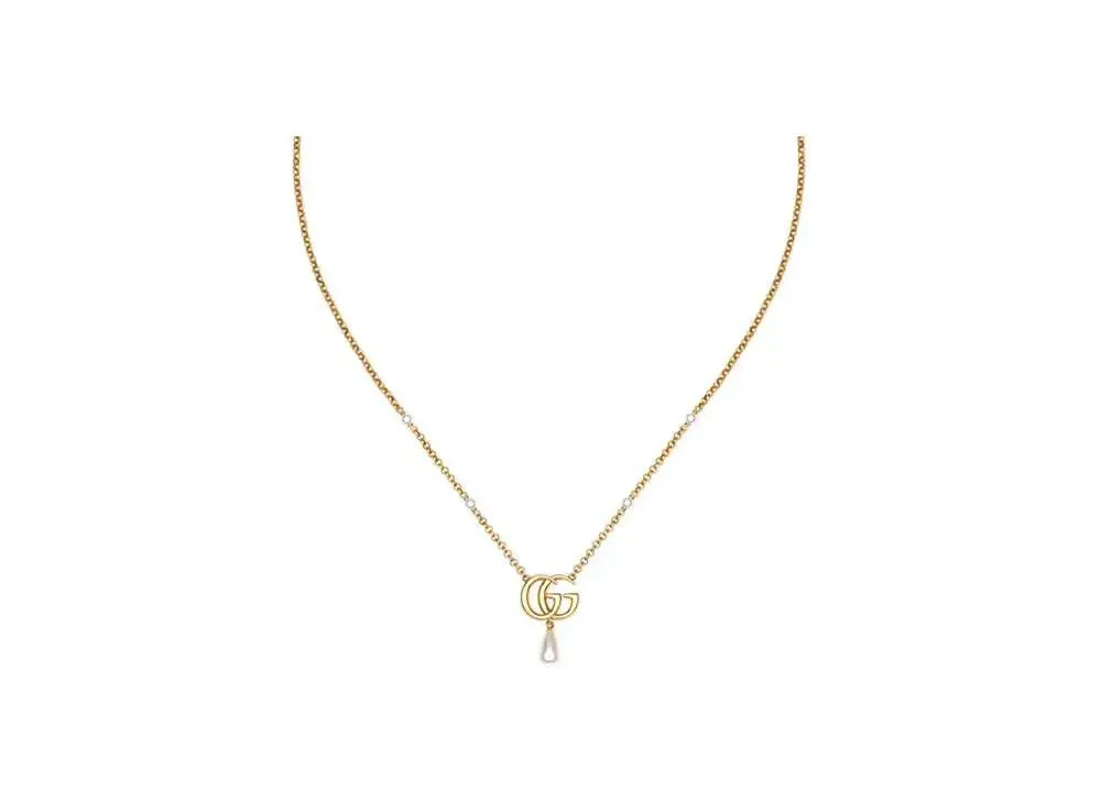 GUCCI GG Marmont Pendant Necklace "Yellow Gold"