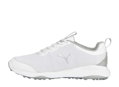 Puma Golf Fusion Pro Rubber Sole "Puma White/Puma Silver/Flat Light Gray"
