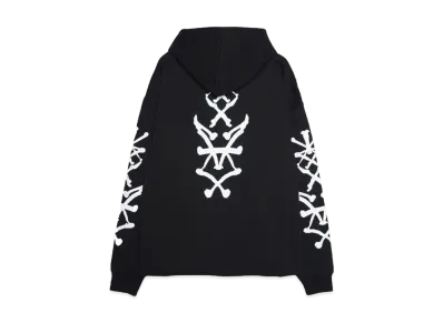 44 LABEL GROUP BONES HOODIE "BLACK/BONES/SLEEVE"