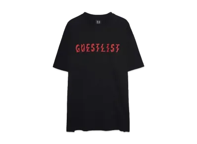 44 LABEL GROUP GUESTLIST TEE "BLACK/GUESTLIST RED"