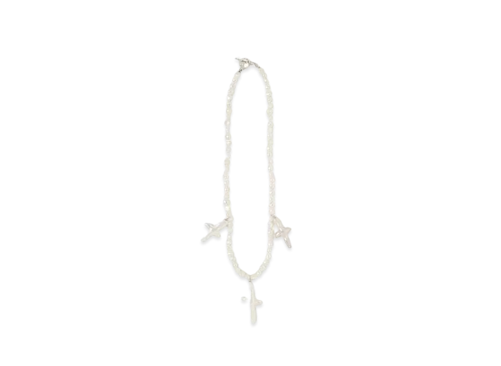 アクセサリー COOTIE Distortion Pearl Necklace White COOTIE PRODUCTIONS - Distortion Pearl Necklace / WHITE