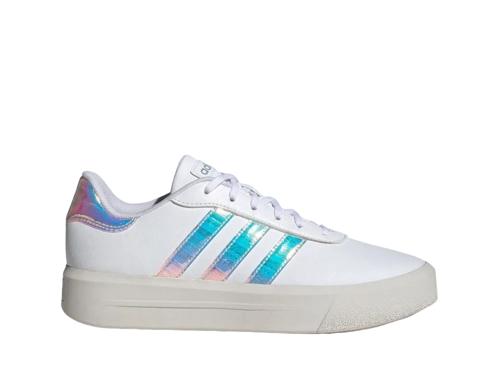 アディダス ウィメンズ コートプラットフォーム "フットウェアホワイト/オールモストピンク/クリスタルホワイト"