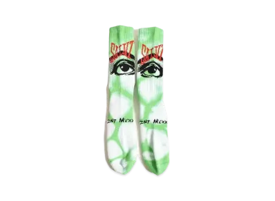 SAINT Mxxxxxx 23AW Eyes Socks "Tie Dye Green"