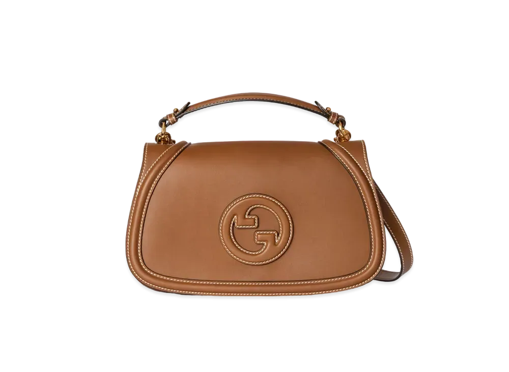GUCCI Blondie Medium Top Handle Bag "Brown"