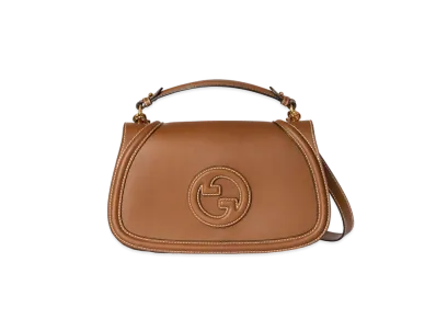 GUCCI Blondie Medium Top Handle Bag "Brown"