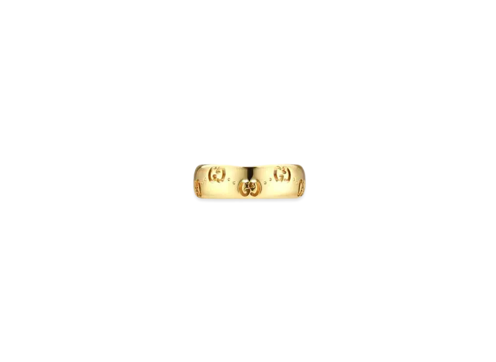 GUCCI Icon 18K GG Thin Ring "Yellow Gold"
