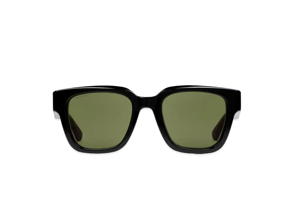 GUCCI Low Nose Bridge Fit Sunglasses "Shiny Black"