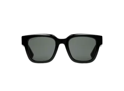 GUCCI Square Frame Sunglasses "Shiny Black"