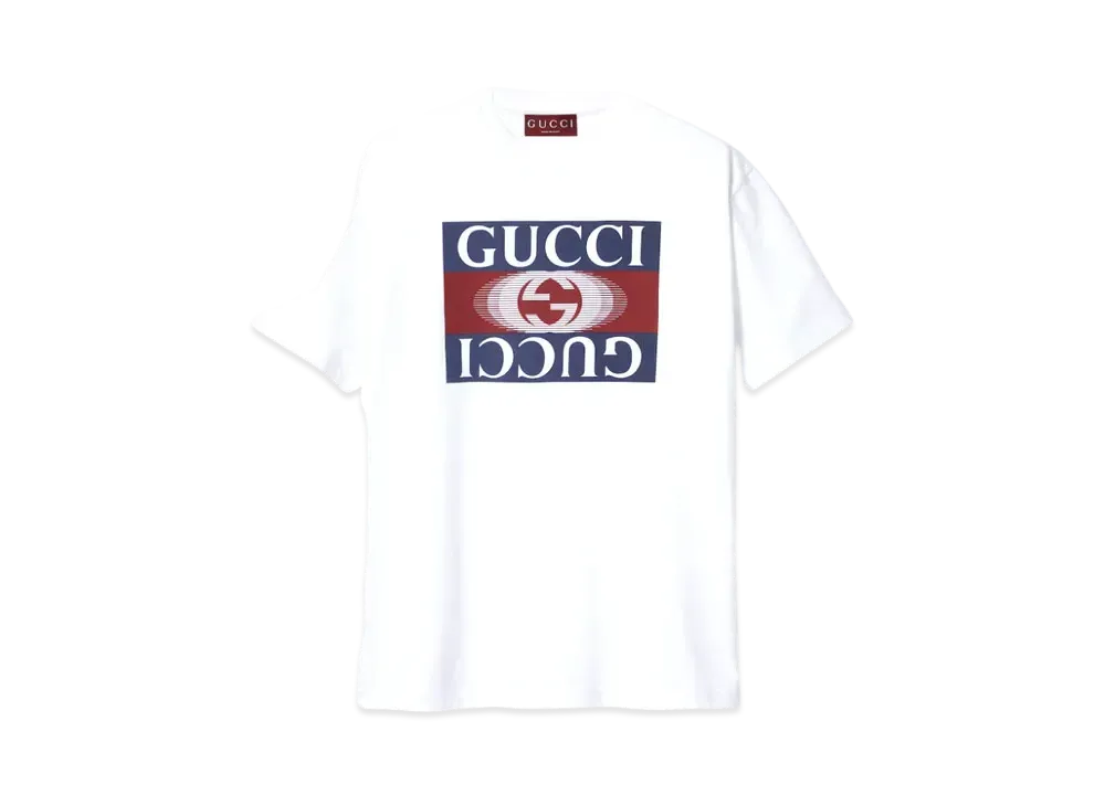GUCCI Cotton Jersey Printed T-Shirt "White"