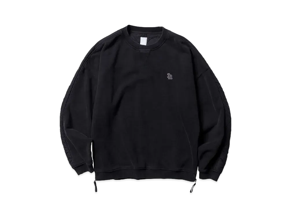 Liberaiders COTTON FLEECE QUILTED CREWNECK III "BLACK"