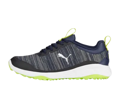 Puma Golf Fusion Pro Rubber Sole "Puma Navy/Puma Silver/Lime Smash"