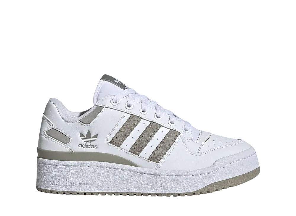 adidas Women's Forum Bold Stripes "Footwear White/Silver Pebble"