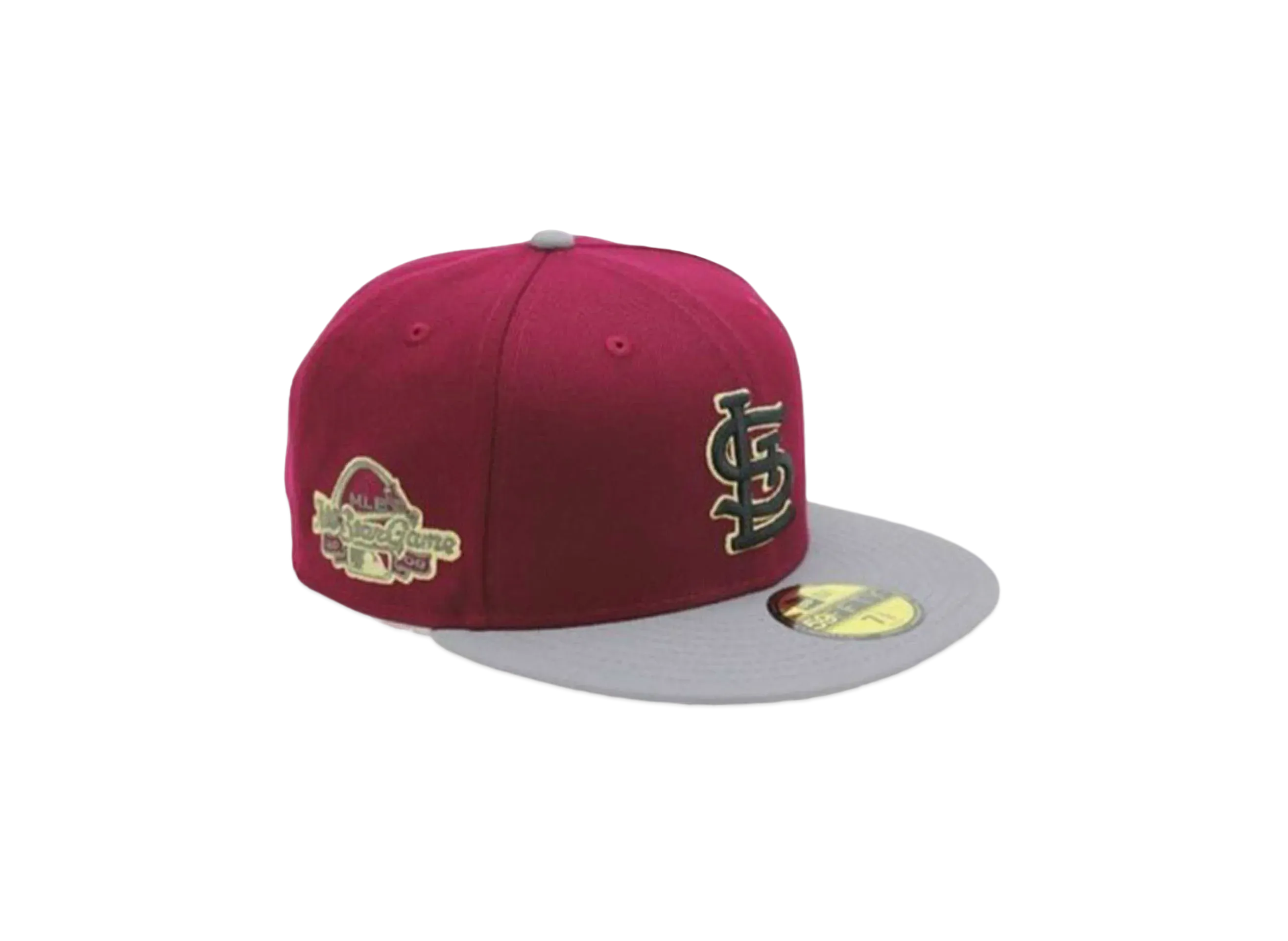 NEW ERA x THE CAP 59Fifty Toxic Gold Apple St. Louis Cardinals "Burgundy/Gray"