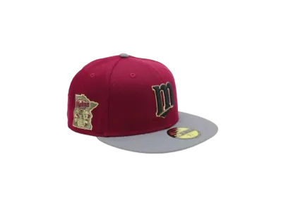 NEW ERA x THE CAP 59Fifty Toxic Gold Apple Minnesota Twins "Burgundy/Gray"