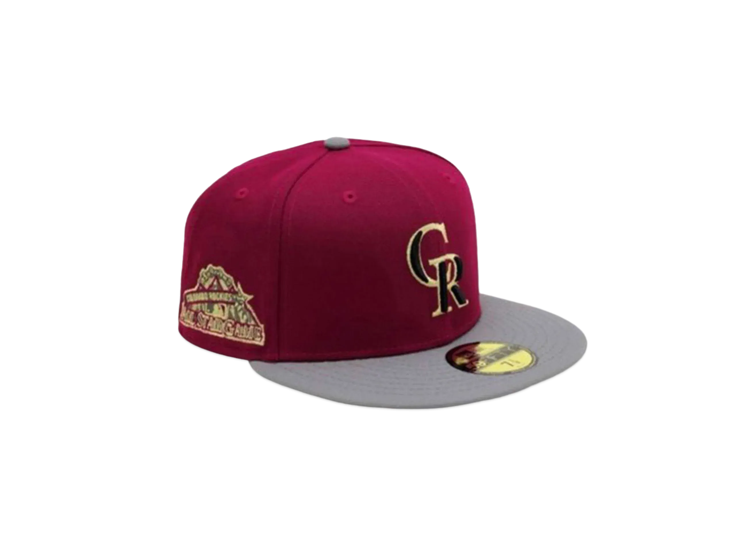 NEW ERA x THE CAP 59Fifty Toxic Gold Apple Colorado Rockies "Burgundy/Gray"
