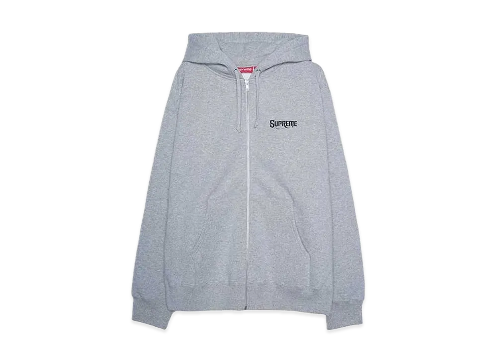 Supreme Mister Cartoon Zip Up Hooded Sweatshirt "Heather Grey"