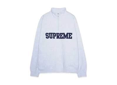 Supreme Collegiate Half Zip Pullover "Ash Grey"