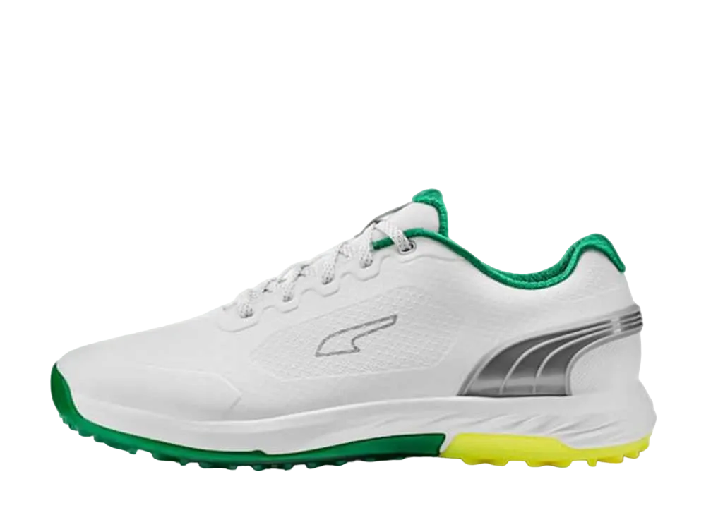 プーマ ゴルフ アルファキャット ニトロ "プーマホワイト/アーカイブグリーン/イエローバースト"