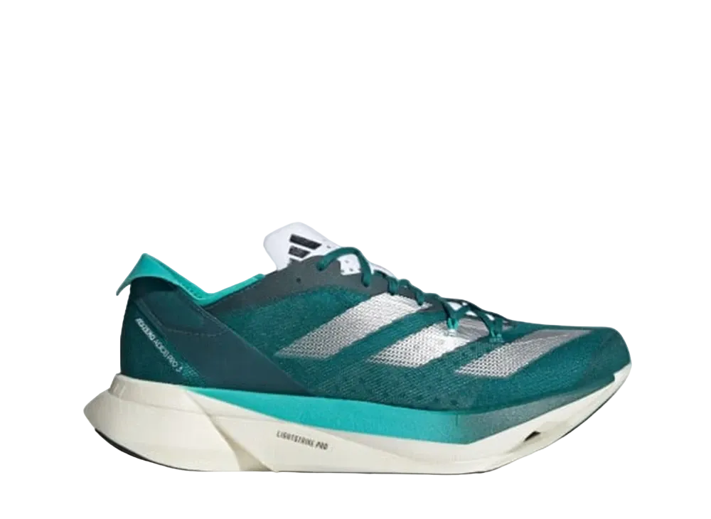 アディダス ウィメンズ アディゼロ アディオス プロ 3 "レガシーティール/シルバーメタリック/ミントラッシュ"