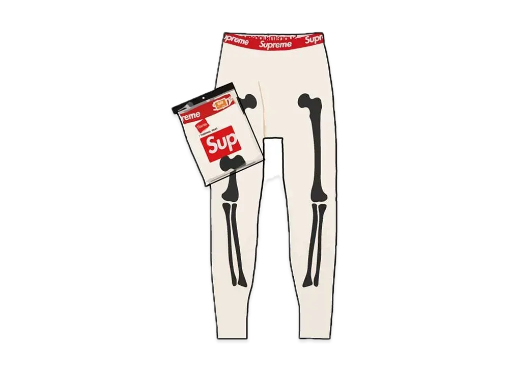 Supreme x Hanes Bones Thermal Pant (1 Pack) "Natural"