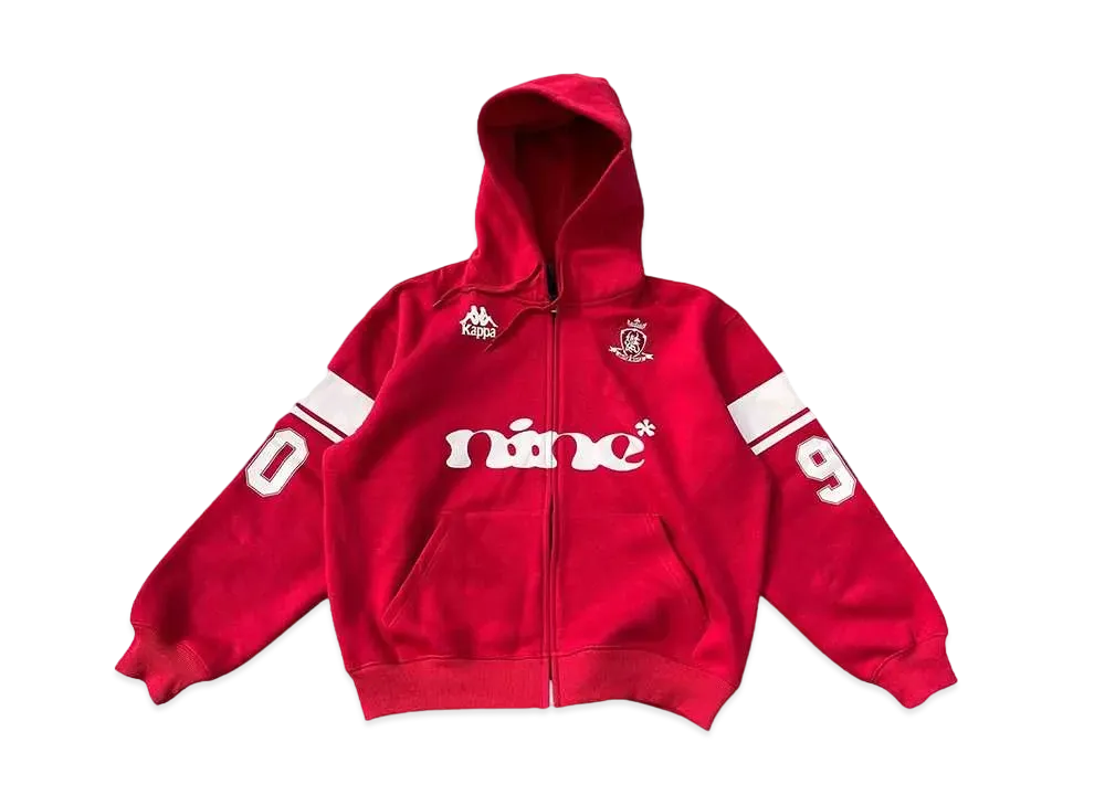 Kappa x 9090 Emblem Zip Hoodie "Red"