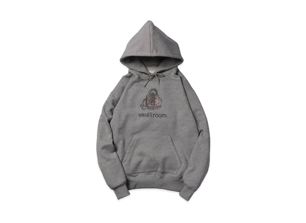 VAULTROOM Rhinestone Logo Hoodie "Grey"