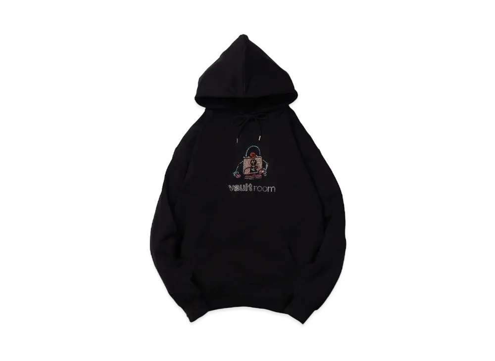 VAULTROOM Rhinestone Logo Hoodie "Black"