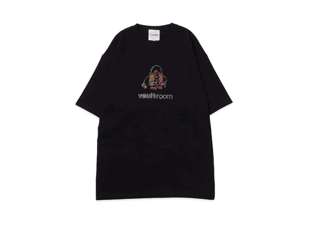VAULTROOM Rhinestone Logo Tee "Black"