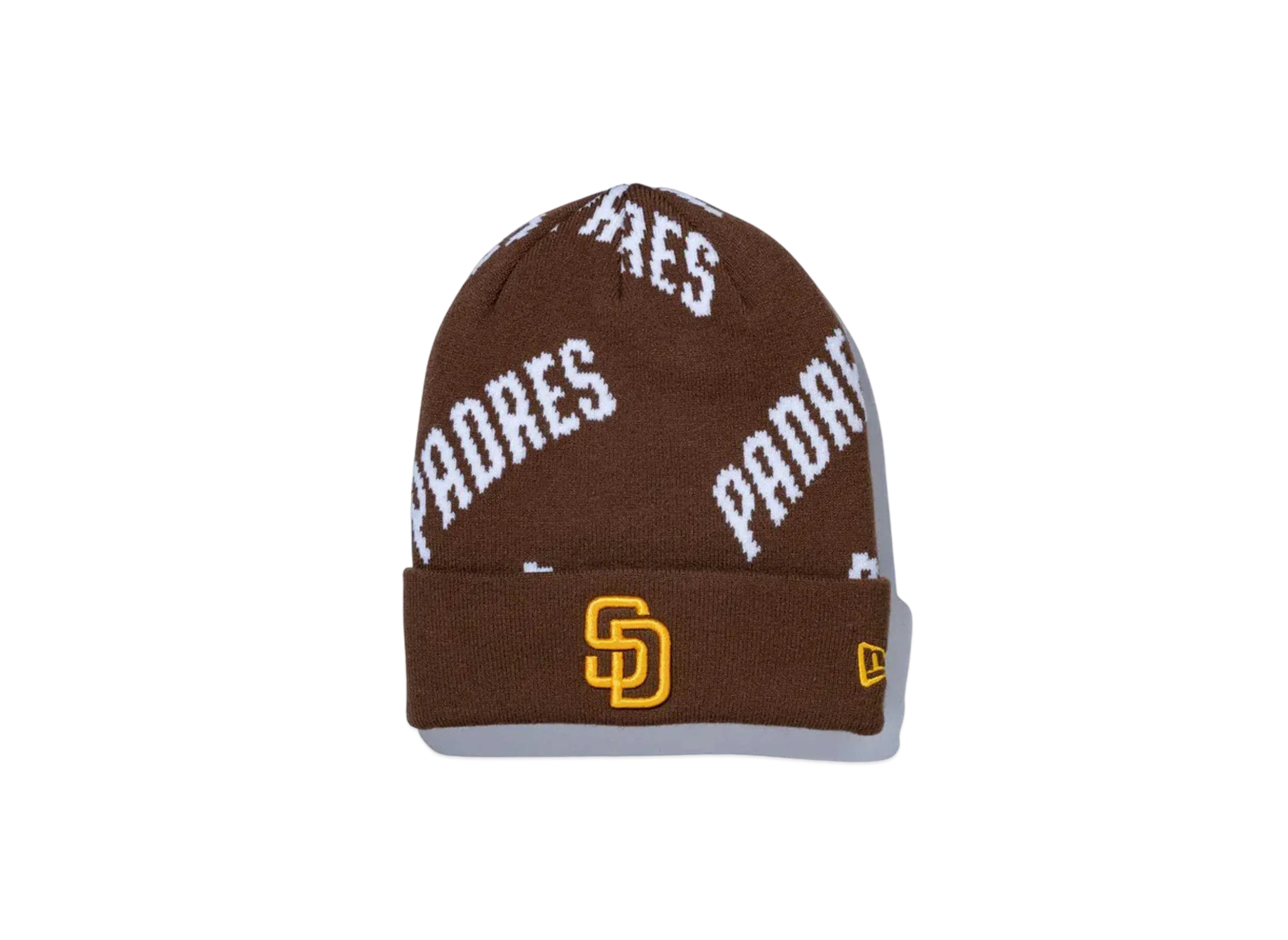 NEW ERA Basic Cuff Knit MLB Allover San Diego Padres "Walnut"