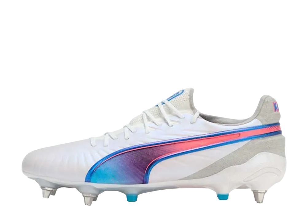 プーマ キング アルティメット MXSG "プーマホワイト/ブルーメイジング/フラットライトグレー/サンセットグロー"