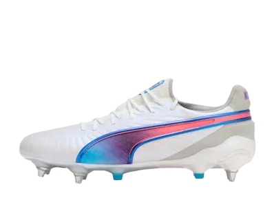 Puma King Ultimate MXSG "Puma White/Bluemazing/Flat Light Gray/Sunset Glow"