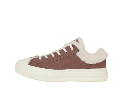 Converse Women's All Star Light PLTS Boa Collar OX "Mocha Brown"