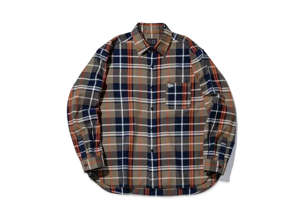 NEW ERA BLACK LABEL FW24 Long Sleeve Flannel Check Shirt 