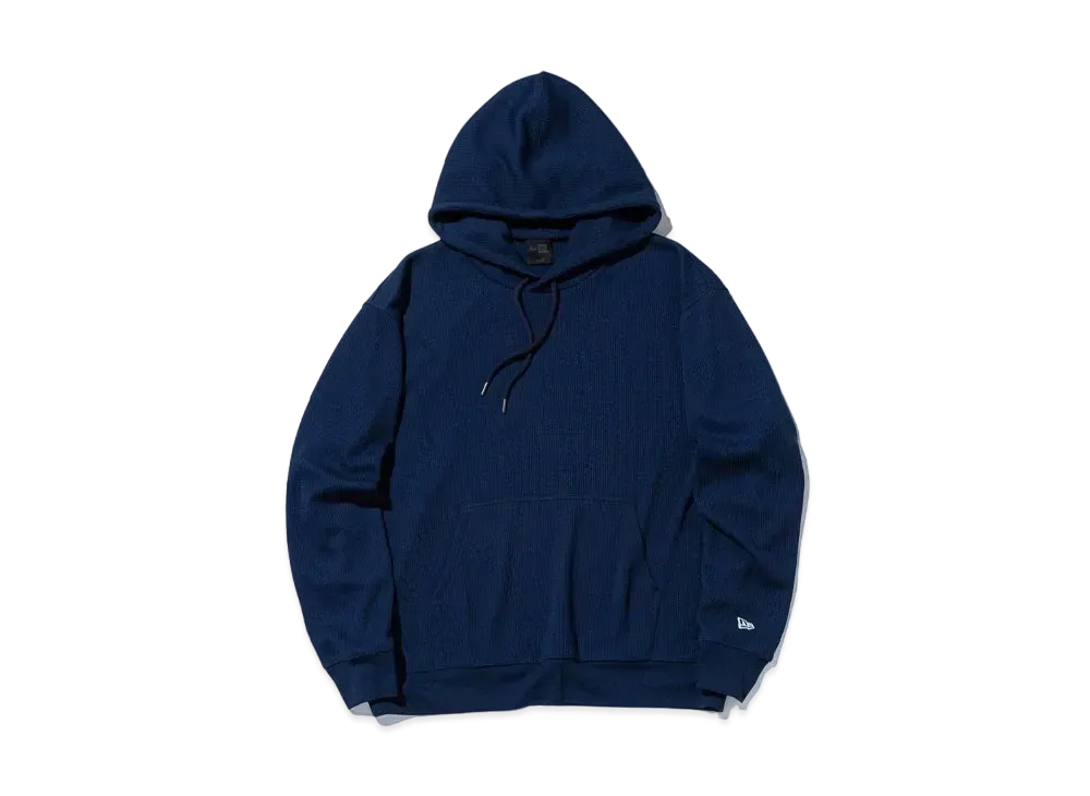 NEW ERA BLACK LABEL FW24 Oversized Waffle Pullover Hoodie "Navy"