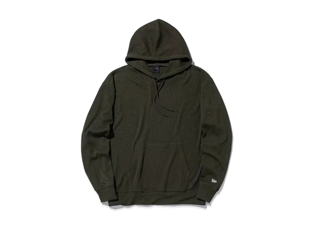 NEW ERA BLACK LABEL FW24 Oversized Waffle Pullover Hoodie "Olive"