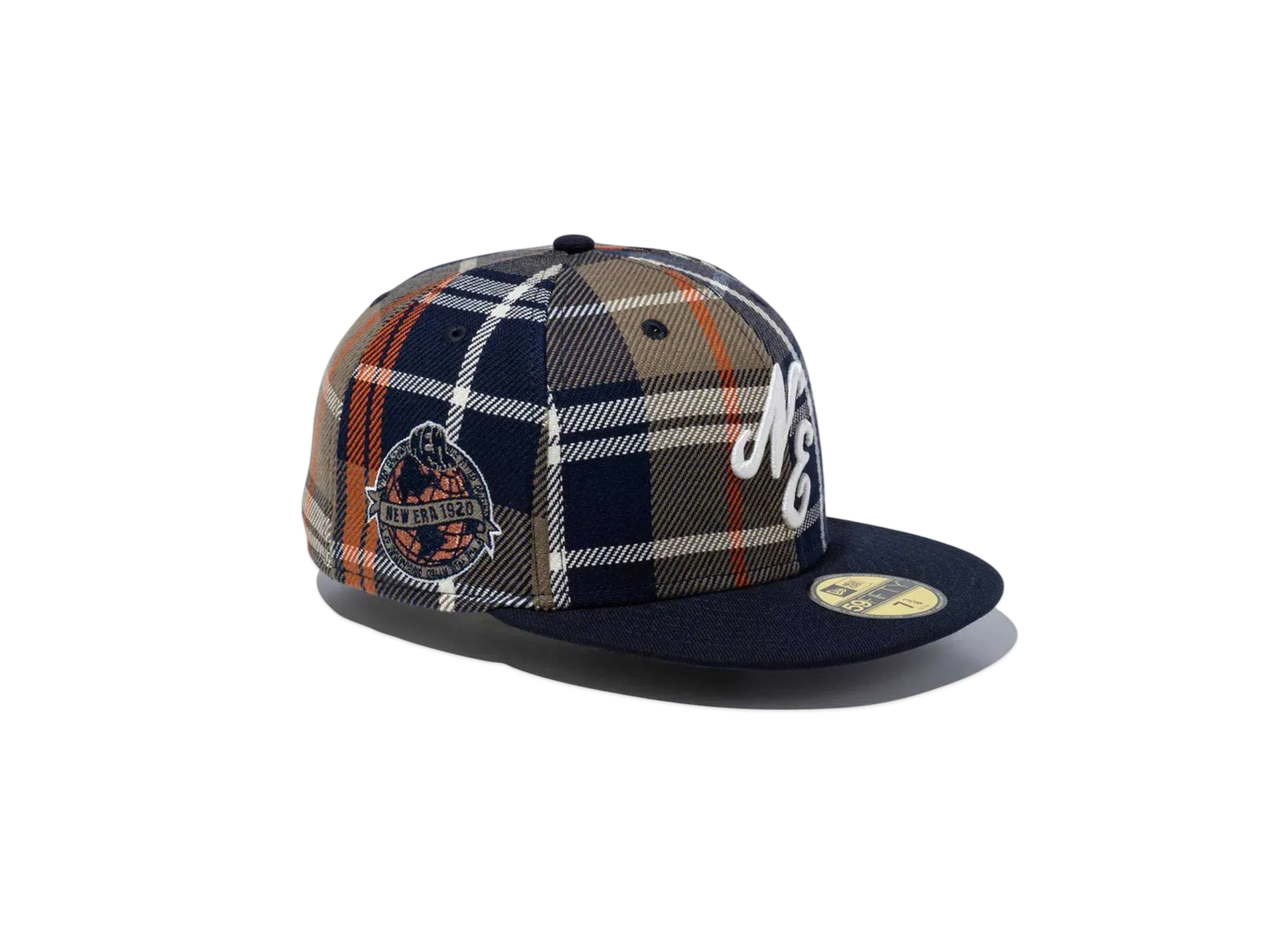 NEW ERA BLACK LABEL FW24 59Fifty Classic Logo Flannel Check "Navy"