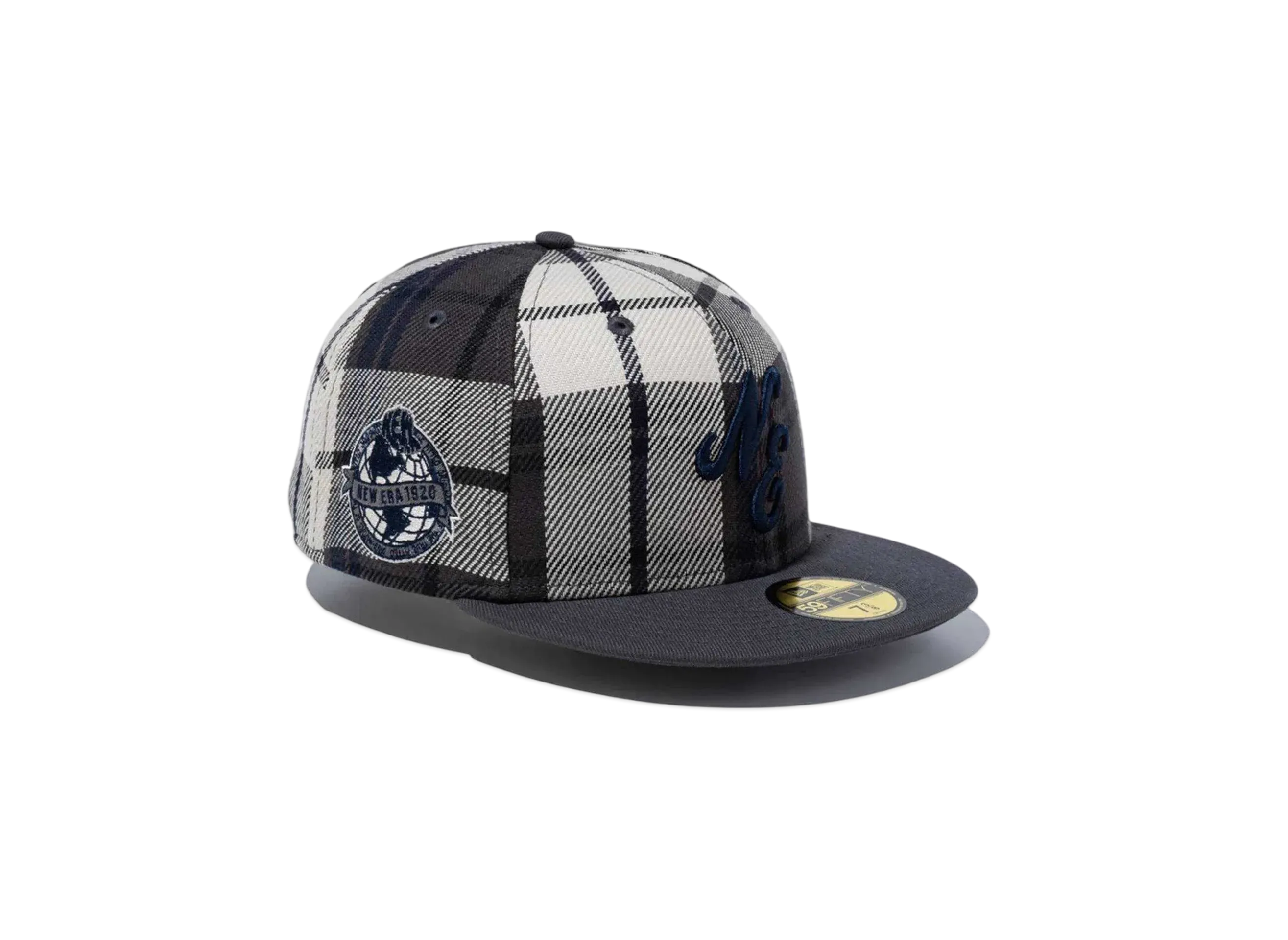 NEW ERA BLACK LABEL FW24 59Fifty Classic Logo Flannel Check "Graphite"