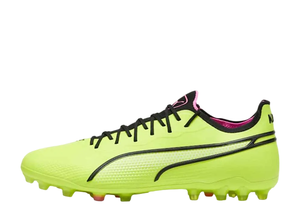 プーマ キング アルティメット MG "エレクトリックライム/プーマブラック/ポイズンピンク"