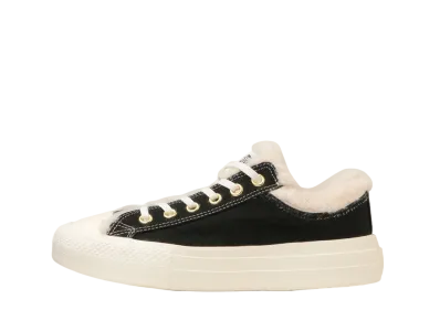 Converse Women's All Star Light PLTS Boa Collar OX "Black"